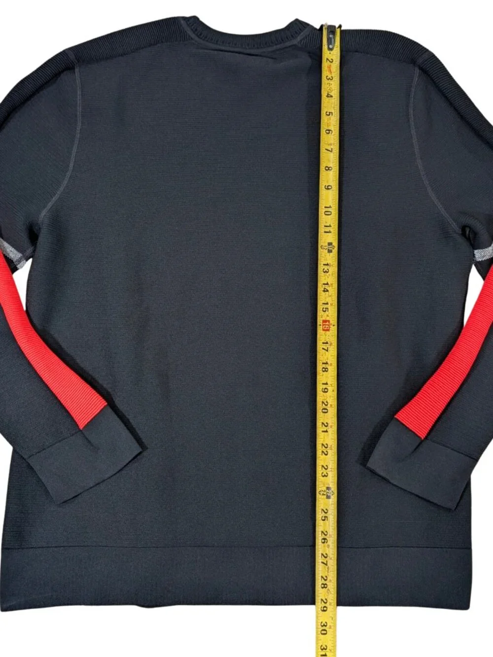 Under Armour Mens IntelliKnit Phantom Crewneck Sweater XXL Black Red Stripe